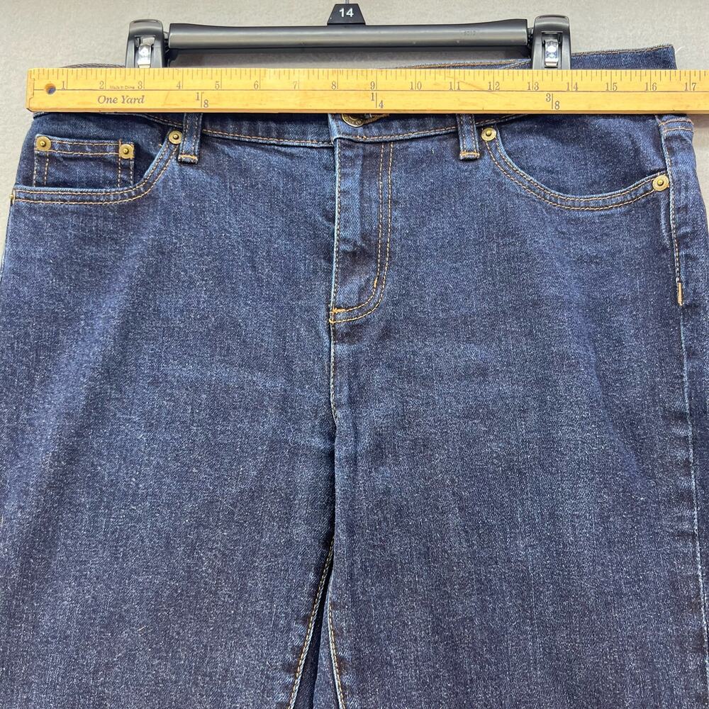 LRL Lauren Jeans Co Women's Size 10 Dark Blue Classic Straight Preppy Normcore - Picture 2 of 13